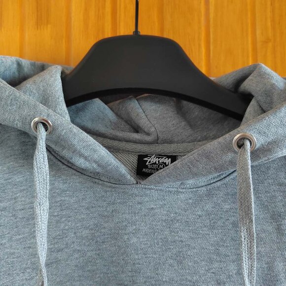Stussy Logo 8 Ball Hoodie - Grey - Picture 5 of 12